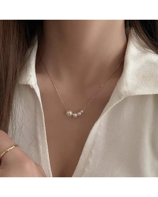 A07 🔥附實拍～韓風輕奢珍珠項鍊鎖骨鏈簡約配飾